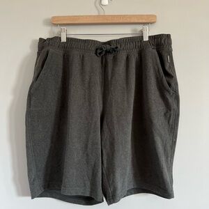 Jachs Gray Soft Athletic Shorts with Elastic with Tied Waistband